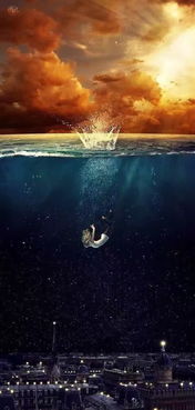 (黑暗笼罩天空)黑暗笼罩的画面：全部涂黑的画作让人陷入深渊的无底洞